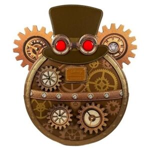 Loungefly Steampunk Mickey Gear Backpack with Brown and Gold Accents Exclusive
